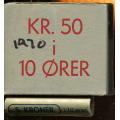 -10- Lott 10 stk. myntruller 10 rer 1970, usirkulerte - 1 pakke med 10 originale myntruller, med 50 mynter hver. Til sammen 500 mynter. Upnet pakke. / Numisma Mynthandel A/S: kr.  501,-