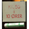 -12- Lott 10 stk. myntruller 10 rer 1941-45, VK - 1 pakke med 10 uoriginale myntruller, med 50 mynter hver. Til sammen 500 mynter. 2 stk. rull 1941, 2 stk. rull 1942, 2 stk. ruller 1943, 2 stk. ruller 1944 og 2 stk. ruller 1945. / Numisma Mynthandel A/S: kr.  445,-
