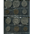 -19- Lott 2 stk. utenlandske myntsett, Usirkulert - Soloman Island 1977, 1-, 2-, 5- 10- & 20 cents og 1 dollar.
Fiji 1973, 1-, 5-, 10- & 20 cents / Numisma Mynthandel A/S: kr.  52,-