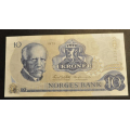 10 kr. 1975 AJ kv. 01- Katv. kr. 80 - Bilder er sedellen du fr. Vurder ogs fra bilder. / Tore Rimstad: kr.  20,-