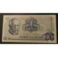 10 kr. 1976 AD * Kv. 0- * Katv. kr. 115 ** - Bilder er sedellen du fr. Vurder ogs fra bilder. / Tore Rimstad: kr.  30,-