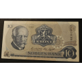 10 kr. 1981 BR * Kv. 0-  * Katv. kr. 80 - Bilder er sedellen du fr. Pen usirkulert i kv. 0-. / Tore Rimstad: kr.  25,-