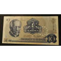10 kr. 1981 B V  * kv. 1+ Katv. kr.47 * - Bilder er sedellen du fr. / Tore Rimstad: kr.  10,-
