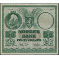 -2- 50 kroner 1957C, kv. 1 - Presset. Vannmerke type 1. / Numisma Mynthandel A/S: kr.  243,-