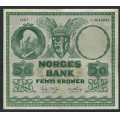 -4- 50 kroner 1957C, kv. 1/1-, stiftehull. - Presset. Vannmerke type 1. Sm blekkmerker rev. Fire stiftehull s vidt vi observerer. / Numisma Mynthandel A/S: kr.  147,-