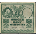 -7- 50 kroner 1956C, kv. 1-, rifter, hull - Presset. Sm bretterifter oppe/nede. Brettehull i midten. / Numisma Mynthandel A/S: kr.  59,-