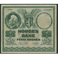 -10- 50 kroner 1956C, kv. 1/1-, rift. - Presset. Rift oppe ca 4 mm, sm bretterifter og flekk rev. / Numisma Mynthandel A/S: kr.  59,-