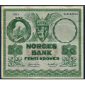 -23- 50 kroner 1953B, kv. 1- - Presset. Noe rufsete kant vs. / Numisma Mynthandel A/S: kr.  195,-