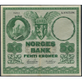 -29- 50 kroner 1952A, kv. 1 - Presset. / Numisma Mynthandel A/S: kr.  217,-