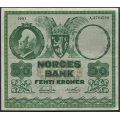 -31- 50 kroner 1951A, kv. 1- - Presset. / Numisma Mynthandel A/S: kr.  199,-
