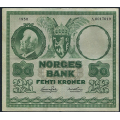 -36- 50 kroner 1950A, kv. 1/1-, sm bretterifter. - Presset. / Numisma Mynthandel A/S: kr.  100,-