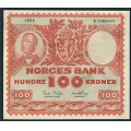 -22- 100 kroner 1958F, kv. 1/1+ / Numisma Mynthandel A/S: kr.  126,-