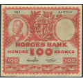 -17- 100 kroner 1950B, kv. 1- / Numisma Mynthandel A/S: kr.  105,-