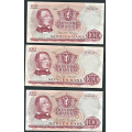 -9- Lott 3 stk. 100 kr. 1969Z-1977Z, erst, 1-million, VK - 1969Z, 1970Z og 1977Z

Kv. 1/1- til 1 / Numisma Mynthandel A/S: kr.  348,-