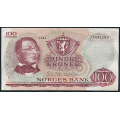 -20- 100 kr. 1968Z, erst, 1-million, kv. 1 / Numisma Mynthandel A/S: kr.  126,-