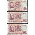 -25- Lott 3 stk. 100 kr. 1973Z-1976Z, erst, 0-million, VK - 2x 1973Z og 1976Z

kv. 1- til 1, mindre flekker p begge 1973-sedlene. / Numisma Mynthandel A/S: kr.  278,-