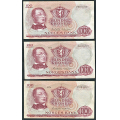 -27- Lott 3 stk. 100 kr. 1972Z & -74Z, erst, 0-million, VK - 2x 1972Z og 1974Z

kv. 1- til 1/1- / Numisma Mynthandel A/S: kr.  201,-
