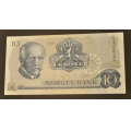 10 kr. 1981 B K * Kv. 0/01 ** Katv. kr. 75 ** - Bilder er sedellen du fr. Pen usirkulert kv. 0/01. Vurder fra bilder. IKKE SALR. / Tore Rimstad: NOK  30,-
