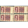 -21- Lott 4 stk. 100 kr. 1977H, VK - HLx2, HJ og HK. 

Kv. 1 til 1/1+ / Numisma Mynthandel A/S: kr.  1,-