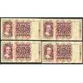 -25- Lott 4 stk. 100 kr. 1979H, VK - HD, HE, HF(flekker) & HG. 

Kv. 1/1- til 1. / Numisma Mynthandel A/S: kr.  210,-