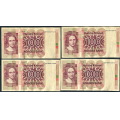 -27- Lott 4 stk. 100 kr. 1979H, VK - HL, HM, HN & HO. 

Kv. 1/1- til 1/1+ / Numisma Mynthandel A/S: kr.  215,-