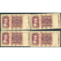 -31- Lott 4 stk. 100 kr. 1980H, VK - HG, HH, HI & HJ. 

Kv. 1- til 1/1+ / Numisma Mynthandel A/S: kr.  58,-