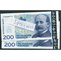 -4- Lott 2 stk. 200 kroner 2002 & -03, VK - Brukt kvalitet: 1 og 1+ / Numisma Mynthandel A/S: kr.  385,-