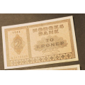 2 kr. 1944 Litra D * Kv. 0 ** Katv. kr. 1700 ** - Bilder er sedellen du fr. Dette er en av to sedler i nr. rekkeflge. (D3178868) Vurder ogs fra bilder.Ikke salr. Bilde 3 viser begge sedlene, men kun 1 selges her. / Tore Rimstad: NOK  1200,-