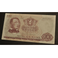 100 kr. 1966 F * Kv. 1/1+ * Katv. kr. 340 ** - Bilder er sedellen du fr. Vurder fra bilder. IKKE SALR. / Tore Rimstad: NOK  140,-
