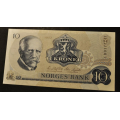 10 kr. 1982 C B * Kv.0 * Katv. kr. 80 ** - Bilder er sedellen du fr. Kv.0  * Vurder ogs fra bilder. / Tore Rimstad: NOK  30,-