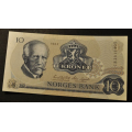 10 kr. 1983 C B * Kv. 0 (0- )  Katv. kr. 75 ** - Bilder er sedellen du fr. Pen usirkulert - kv.0 til 0-. Vurder ogs fra bilder. / Tore Rimstad: NOK  35,-