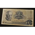 10 kr. 1983 C Y ** Kv. 0 - 0/01 ** Katv. kr. 70 ** - Bilder er sedellen du fr. Ingen bretter. Vurder ogs fra bilder. / Tore Rimstad: NOK  30,-