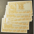 10 kr. 1973 M  * Kv. 0  * Katv. kr. 140* - Bilder er sedlene. Vurder ogs fra bilder.  Pris KJP N ER 1 (en) sedell. Ved kjp av flere er de i nr. rekkeflge. IKKE SALR. / Tore Rimstad: NOK  90,-
