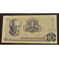 10 kr. 1978 B A  * Kv. 0/01  * Katv. kr. 150 ** - Bilder er sedellen du fr. Pen usirkulert. Vurder ogs fra bilder. IKKE SALR. / Tore Rimstad: NOK  80,-