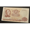 100 kr. 1976 C  * Kv. 1+/01  * Katv. kr. 370 ** - Bilder er sedellen du fr. Ikke midtbrett, men en vik. Vurder ogs fra bilder. IKKE SALR. / Tore Rimstad: kr.  150,-