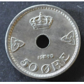 50 re 1940 * Kv. 0  * Katv. kr. 700** - Bilder er mynten du fr. Meget pen. Vurder ogs fra bilder. / Tore Rimstad: kr.  179,-