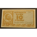 10 kr. 1955 G  * Kv. 1+  * Katv. kr. 150 - Bilder er sedellen du fr. Markert midtbrett - folder. Vurder fra bilder. IKKE SALR. / Tore Rimstad: NOK  40,-