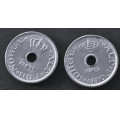 10 re 1947 og 1951  * Usirk - kv.0 - Bilder er myntene du fr. Meget pene mynter. Vurder og by fra bilder. / Tore Rimstad: kr.  1,-