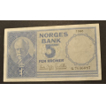5 kr. 1960 G  * Kv. 1+  * Katv. kr. 210 ** - Bilder er sedellen du fr. Pen uten skader. Vurder og by fre bilder. IKKE SALR. / Tore Rimstad: NOK  40,-