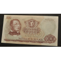 100 kr. 1974 Y * Kv. 1+  * Katv. kr. 340 - Bilder er sedellen du fr. Vurder fra bilder. IKKE SALR. / Tore Rimstad: NOK  120,-