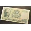 50 kr. 1973 E * Kv. 1+/01 * Katv. kr. 370 ** - Bilder er sedellen du fr. Vurder ogs fra bilder. / Tore Rimstad: kr.  74,-