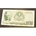 50 kr. 1975 G * Kv. 01 * Katv. kr. 345 ** - Bilder er sedellen du fr. Vurder ogs fra bilder. / Tore Rimstad: kr.  74,-