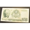 50 kr. 1981 L  * Kv. god 01 * Katv. kr. 275 ** - Bilder er sedellen du fr. Vurder ogs fra bilder. / Tore Rimstad: kr.  53,-
