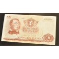 100 kr. 1963 B * Kv. 0/01  * Katv. kr. 850 ** - Bilder er sedellen du fr. Nr kv. 0-. Vurder fra bilder. / Tore Rimstad: kr.  105,-