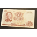 100 kr. 1964 B  * Kv. 0/01 ** Katv. kr. 1160 ** - Bilder er sedellen du fr. Vurder ogs fra bilder. / Tore Rimstad: kr.  105,-