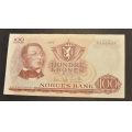100 kr. 1964 C  * Kv. 0/01 ** Katv. kr. 850 ** - Bilder er sedellen du fr. Vurder ogs fra bilder. / Tore Rimstad: kr.  105,-