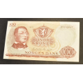100 kr. 1977 H * Kv. 0/01  * Katv. kr. 440 ** - Bilder er sedellen du fr. Vurder ogs fra bilder. / Tore Rimstad: kr.  105,-
