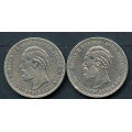 -5- Lott 2 stk. 2 kroner 1878 og 1904, kraftig renset. - By eter bilder. / Numisma Mynthandel A/S: kr.  451,-