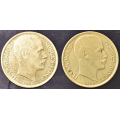 -8- Lott 2 stk. 1 kroner 1913 & -14, VK - Kv. god 1 & god 1 / Numisma Mynthandel A/S: kr.  400,-