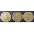 -17- Lott 3 stk. 2 kroner 1914 jubileum, VK - Kv. 1 til 1/1+, pusset / Numisma Mynthandel A/S: kr.  444,-
